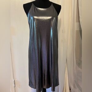 Necessary Objects Ady Gluck-Frankel Metallic dress with bungee cord straps